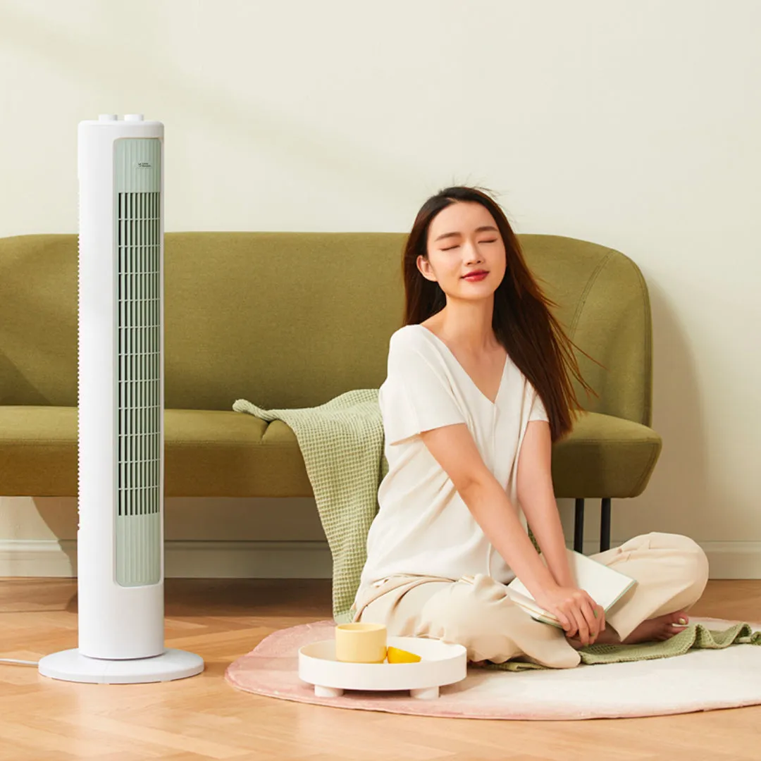 小浣熊 落地大风量无叶塔扇 家用风扇摇头低噪电风扇 Oscillating Tower Fan 40W