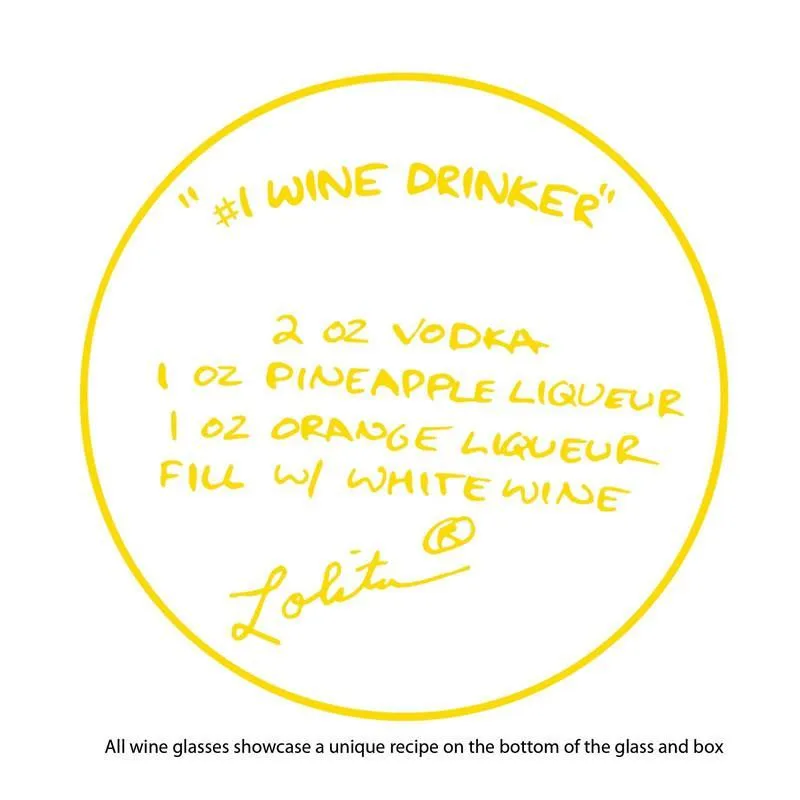 #1 Wine Drinker Wine Glass by Lolita®