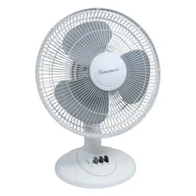 12-inch Oscillating Table Fan - White