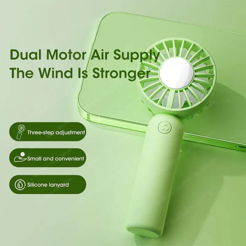 1200mAh USB Mini Handheld Fan Outdoor Mini Creative Desktop Office Rechargeable Portable Handheld Fa