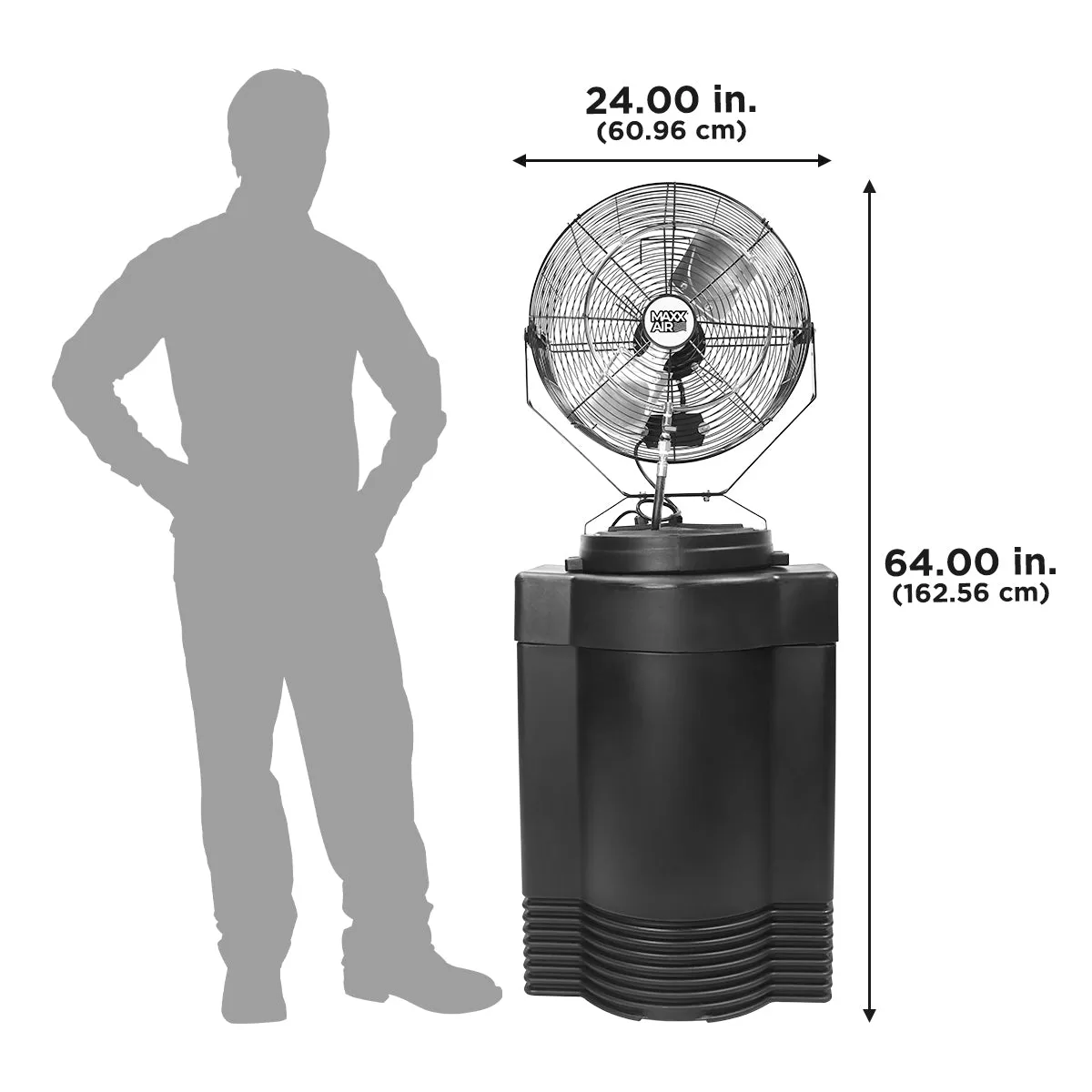 18 In. 3-Speed High Pressure Misting Fan with 40 Gal. Tank