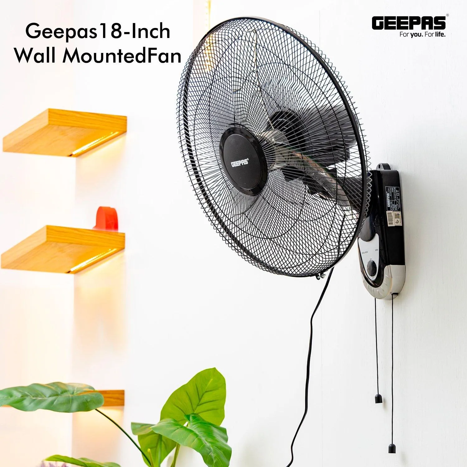 18-Inch Wall Mounted Oscillating Fan