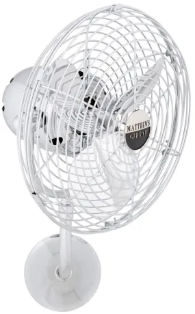 19" Wall Fan from the Michelle Parede Collection in Polished Chrome Finish by Matthews Fan Company