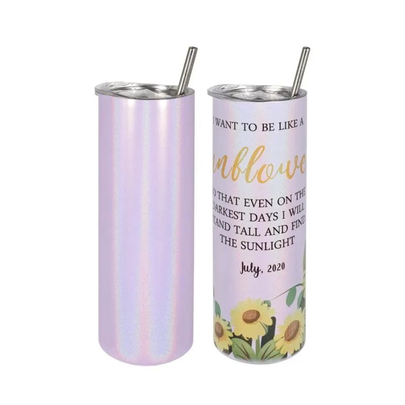 20oz Stainless Steel Tumbler - Sparkle Purple