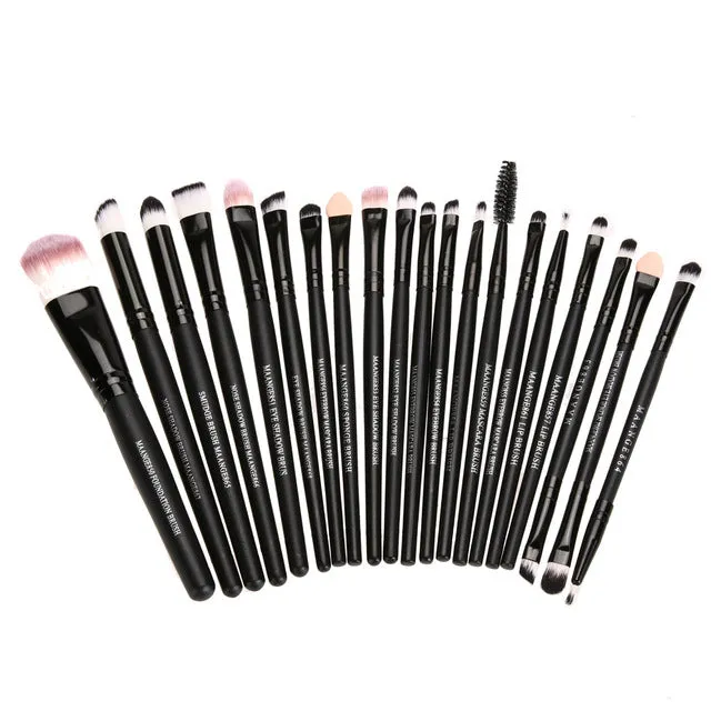 20Pcs Rose gold Makeup Brushes Set Pro Powder Blush Foundation Eyeshadow Eyeliner Lip Cosmetic Brush Beauty Make up Brushes Tool