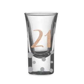 21st Rose Gold Shot Glass