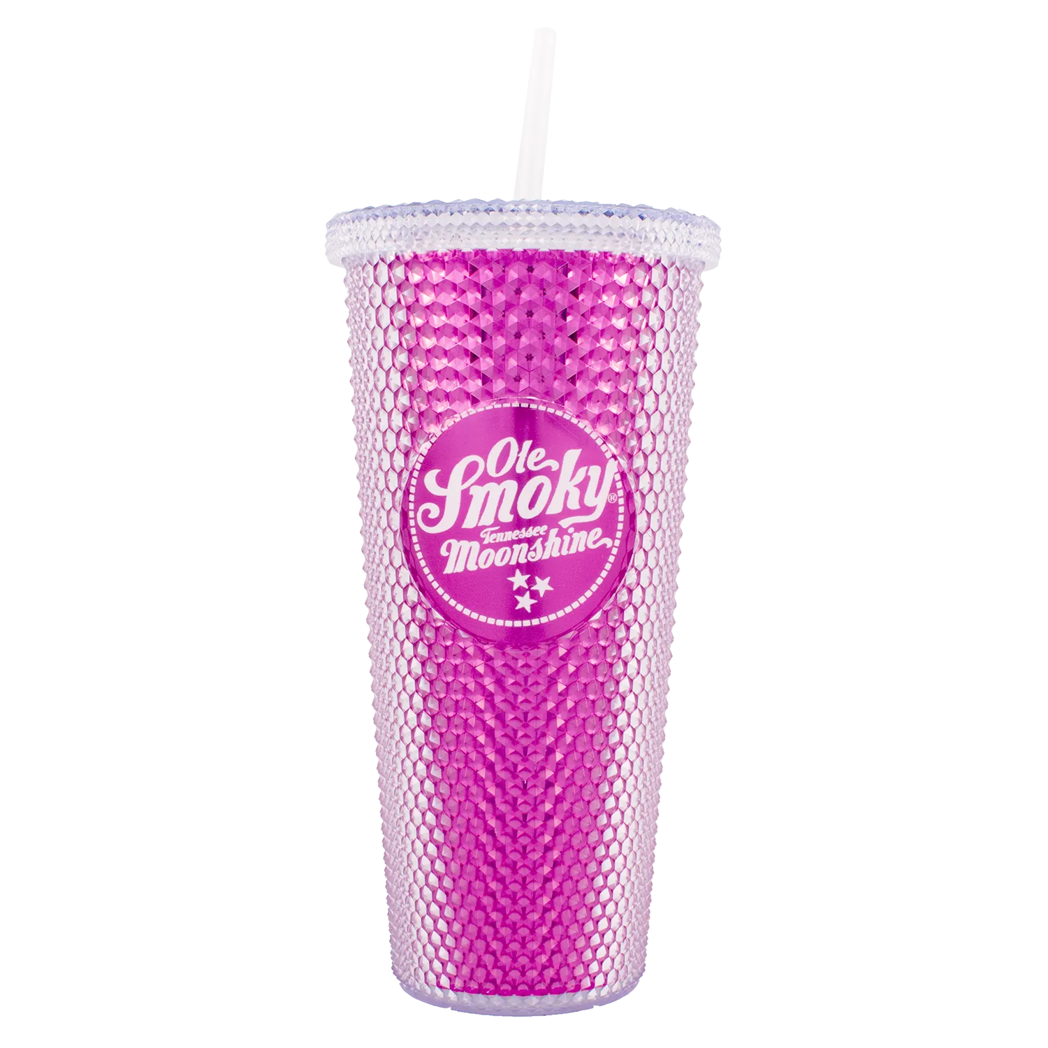 24oz METALLIC STUDDED TUMBLER - Pink