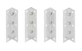 3-1/2" x 3/4" Zinc-Plated Corner Braces - 4 Pack