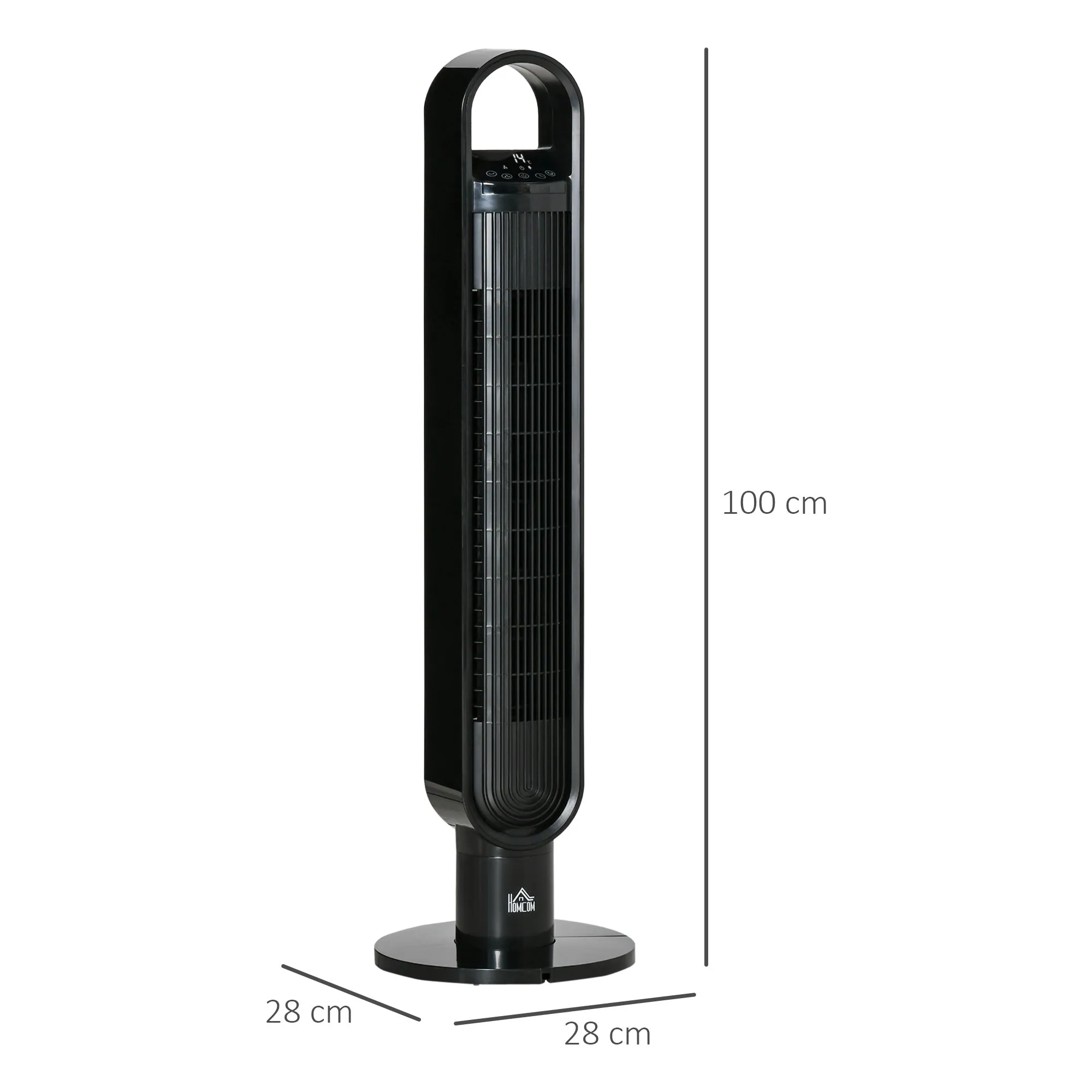 39" Anion Freestanding Tower Fan Cooling for Bedroom with Oscillating