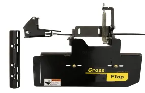 44JM70-5-A2 GrassFlap™ brand chute blocker Direct Bolt with Steel Blocker Plate and SE Pedal Includes John Deere No-Drill Mount for 7-iron Deck