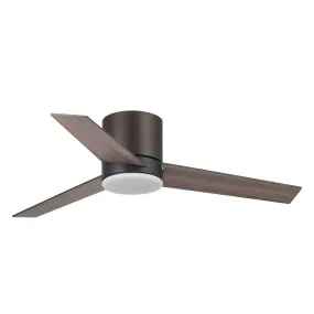 48" Kielah Farmhouse Flush Mount Reversible Ceiling Fan with Lighting and Remote Control