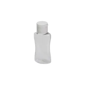 50ml PET Curve Plastic Bottle Clear with Flip Lid