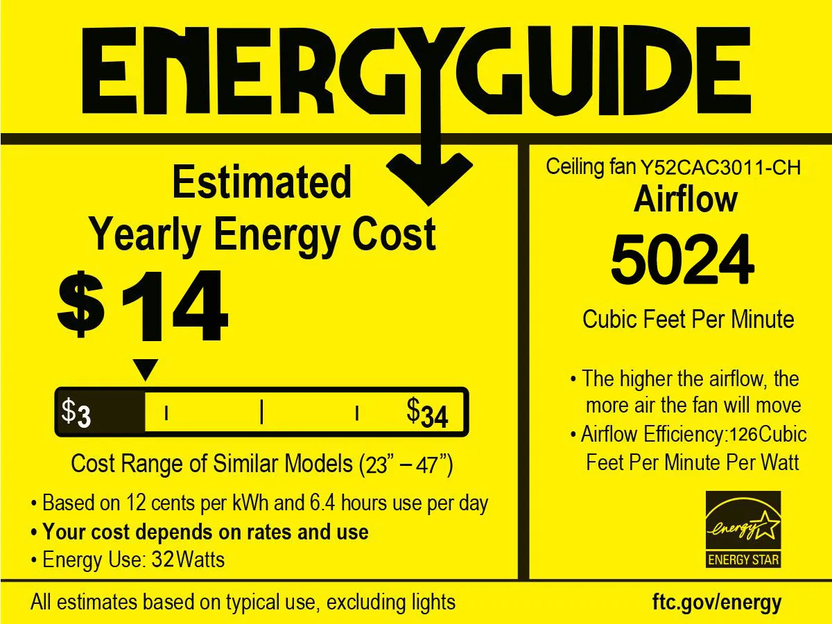 52-inch Indoor Ceiling Fan with Pull Chain, Reversible AC motors , Pull Chain--Chrome (No Include Bulb)