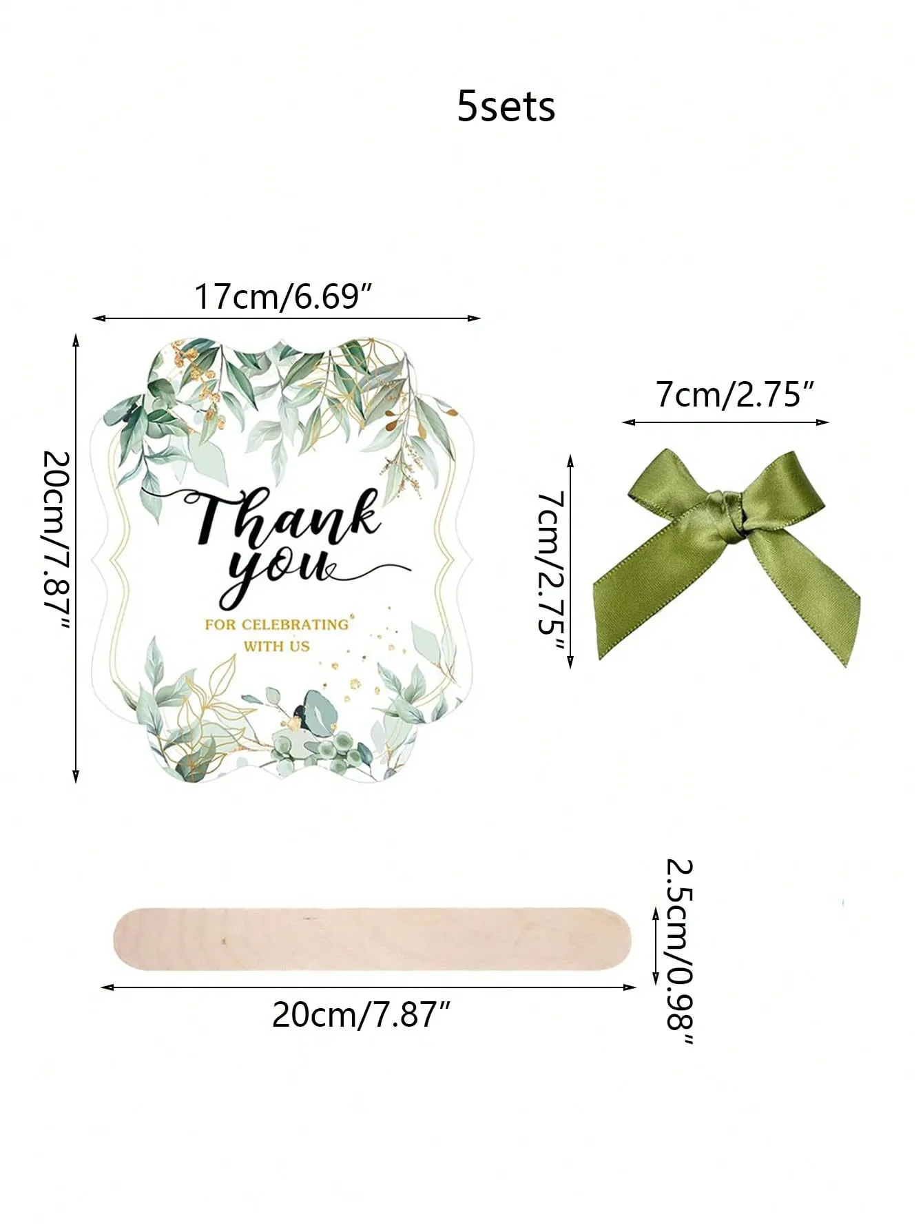 5sets Flower Pattern Handheld Decorative Fan With Bow,Wedding Gifts For Bride,Wedding Items Paper Fan