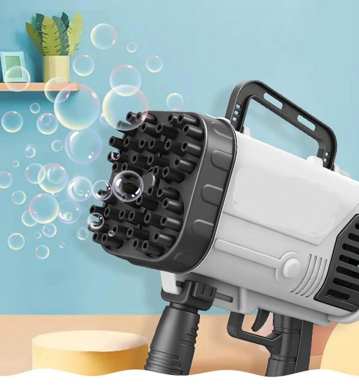 64 Holes Electric Boom Bubble Maker Gun