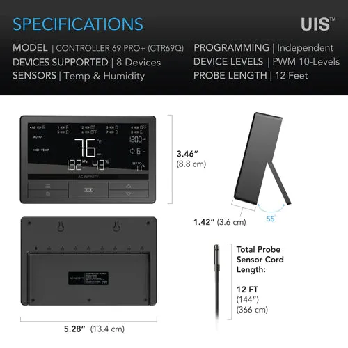 AC Infinity UIS Controller 69 Pro Plus (8 ports with Wifi   Bluetooth)