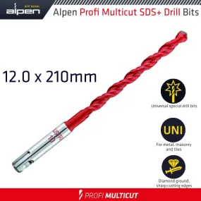 ALPEN PROFI MULTICUT SDS DRILL BIT 12 X 210MM ALP52912