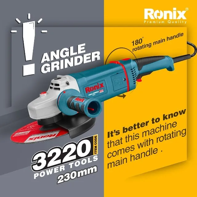 Angle grinder 230mm 3220 Ronix