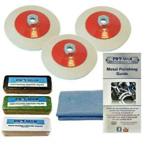 Angle Grinder Metal Polishing Buffing Kit Steel Stainless Steel 7pc - Pro-Max