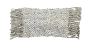 Angora Lumbar Pillow 16"X24"- Gray