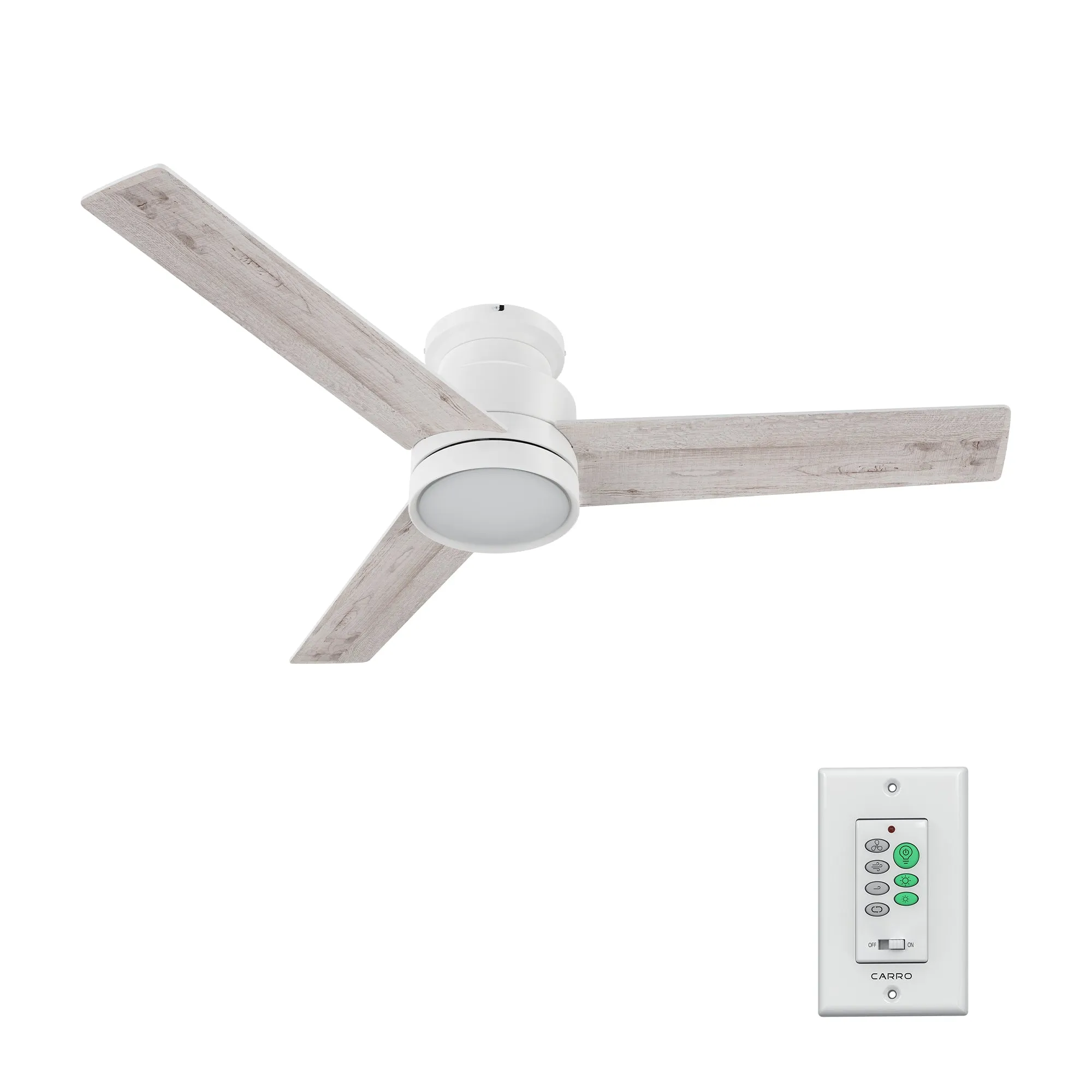 Ariccia 52 inch Flush Mount Ceiling Fan with LED Light and Wall Switch