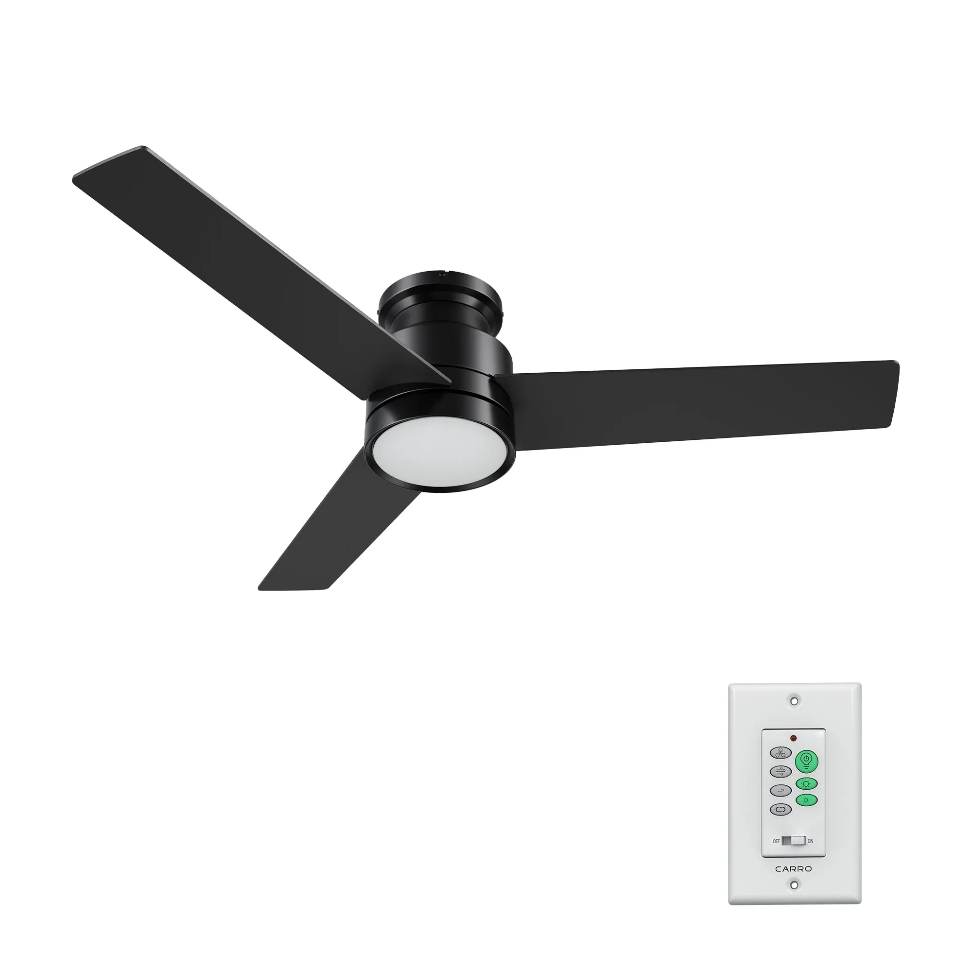 Ariccia 52 inch Flush Mount Ceiling Fan with LED Light and Wall Switch