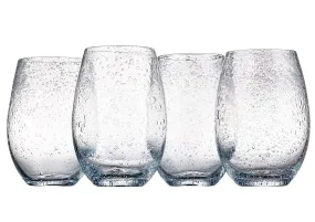 Artland Iris Stemless Glasses, Clear, Set of 4