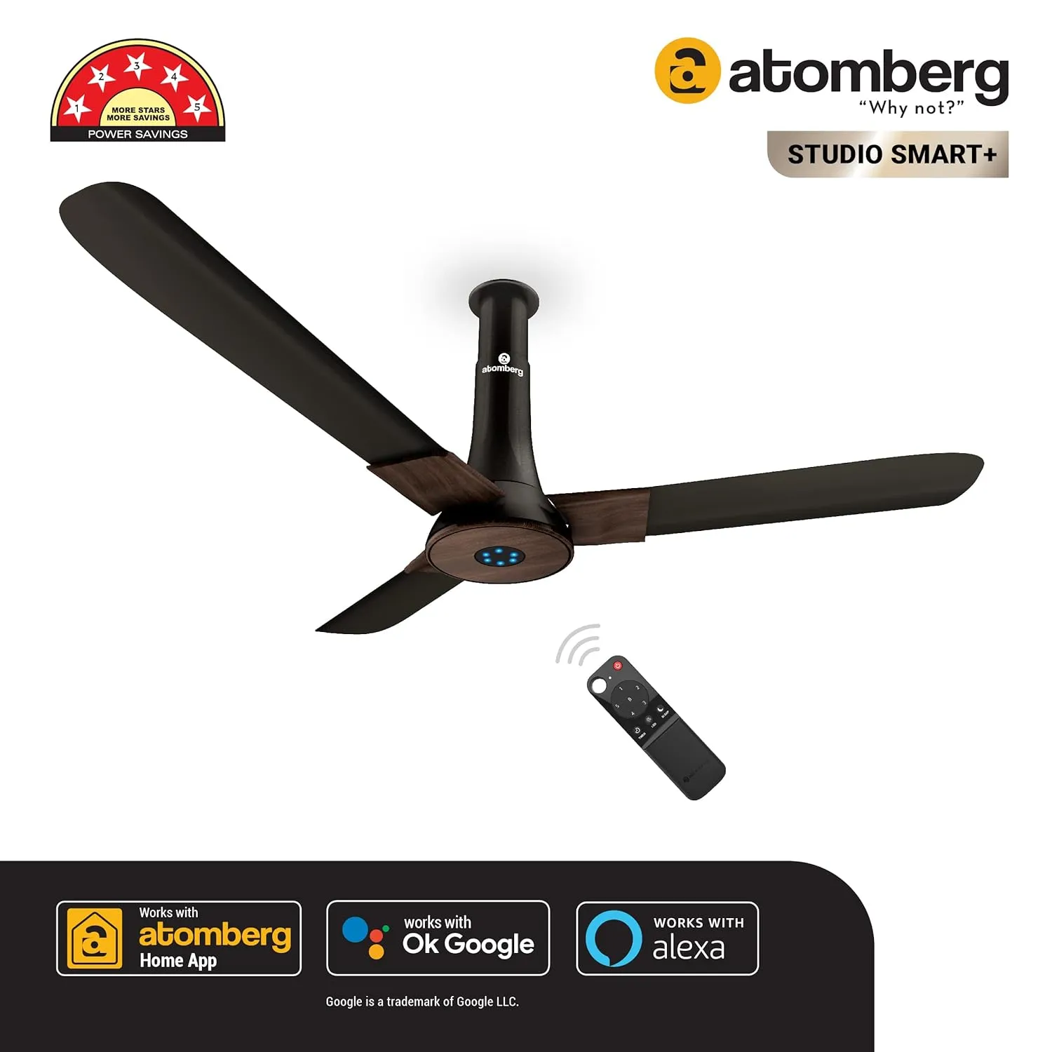 Atomberg Studio Smart  1200mm BLDC Motor 5 Star Rated Ceiling Fan