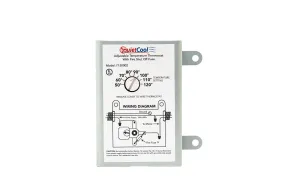 Attic Fan Adjustable Thermostat with Built-in Fire Safety Shut Off