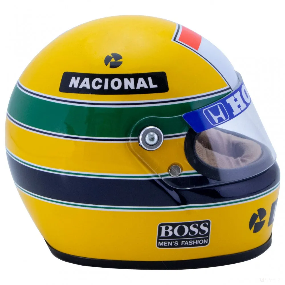 Ayrton Senna Mini Helmet 1988, 1:2 scale, Yellow, 2020