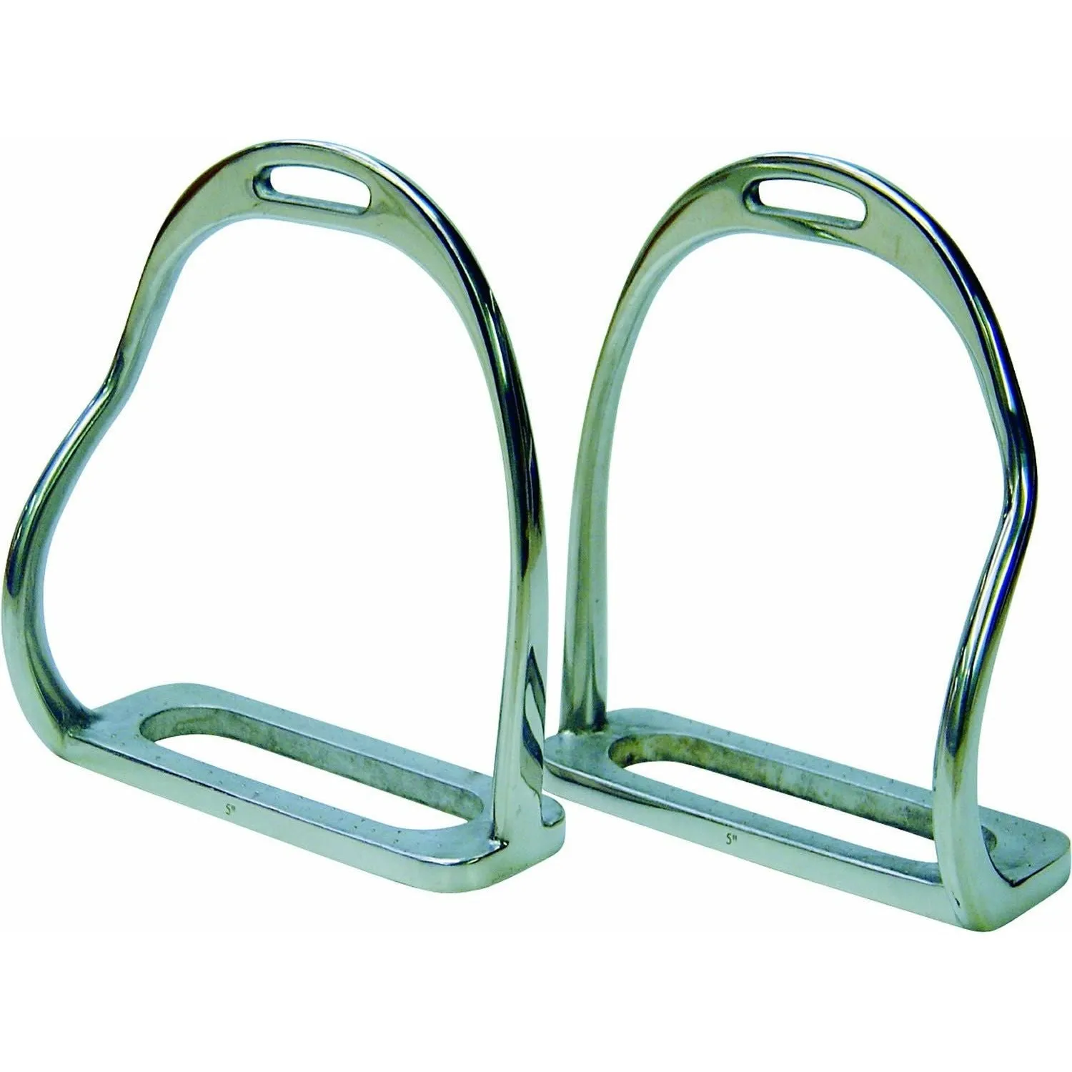 Bitz Stirrups Bent Leg Saftey - Stainless Steel