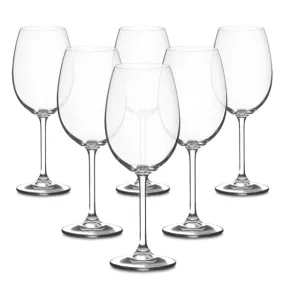 Bohemia Glass Tumbler 600ml Crystalite Stemmed Wine 4pack