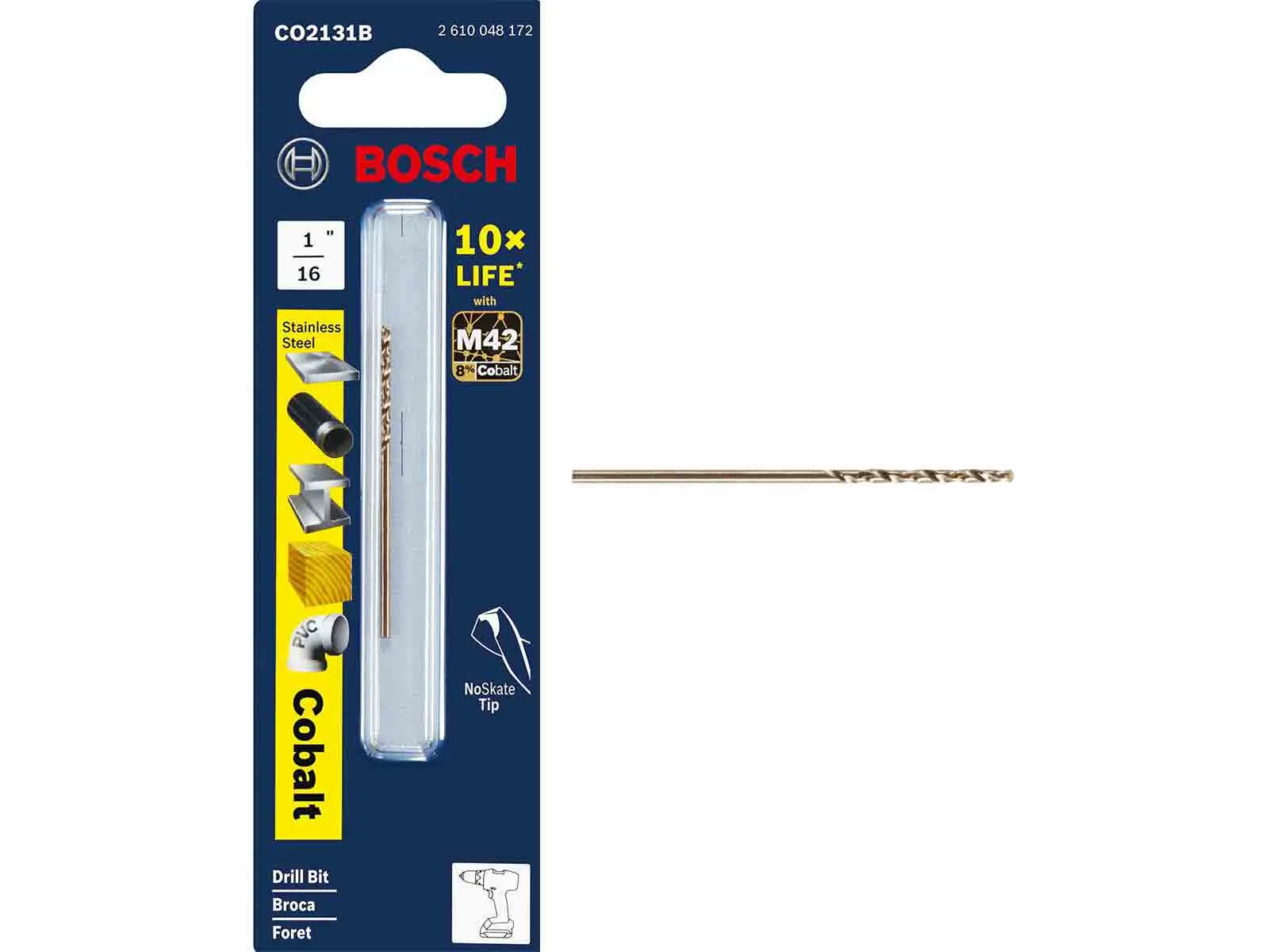 Bosch CO2131 - 1/16 inch Cobalt Twist Drill Bit