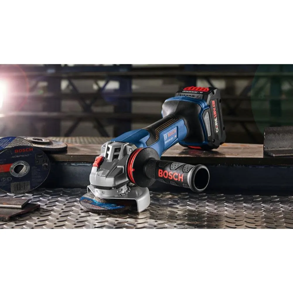 Bosch GWS18V-13PB14 PROFACTOR 18V 5 – 6 In. Angle Grinder with Paddle Switch with (1) CORE18V 8 Ah High Power Battery