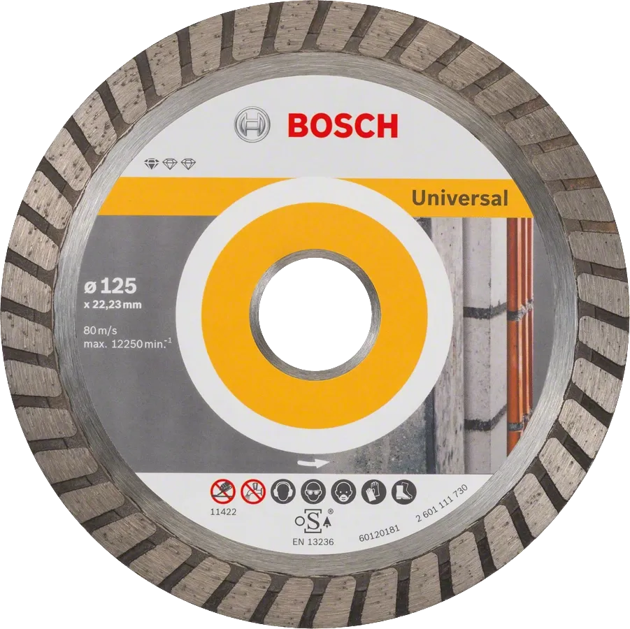 Bosch Professional | Cutting Disc Std for Univ. Turbo 125X22,23X2X10mm Continuous Rim