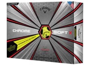 Callaway Chrome Soft X Truvis Golf Balls Yellow/Black