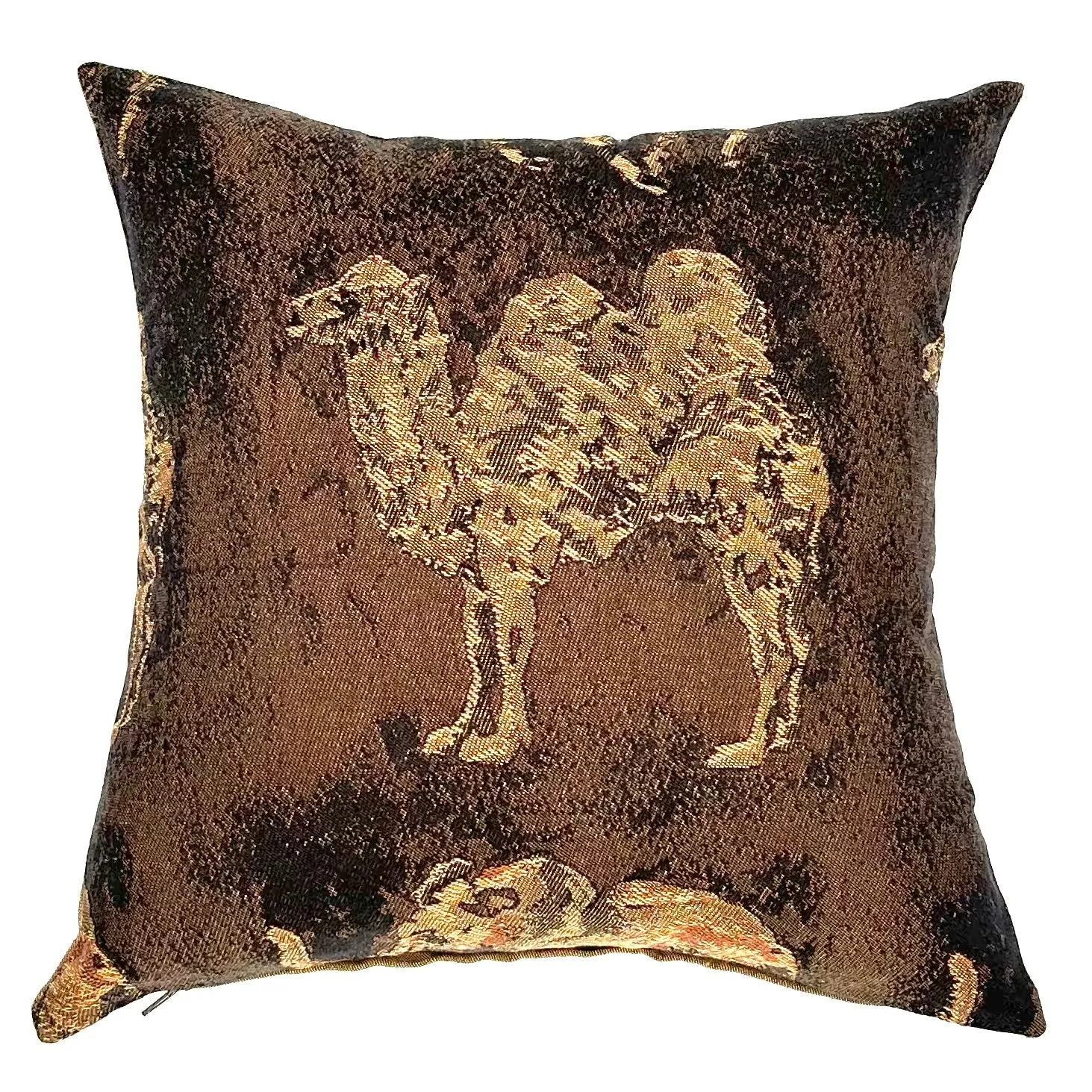 Camel Brown Traditional Throw Pillow Cover 14x14