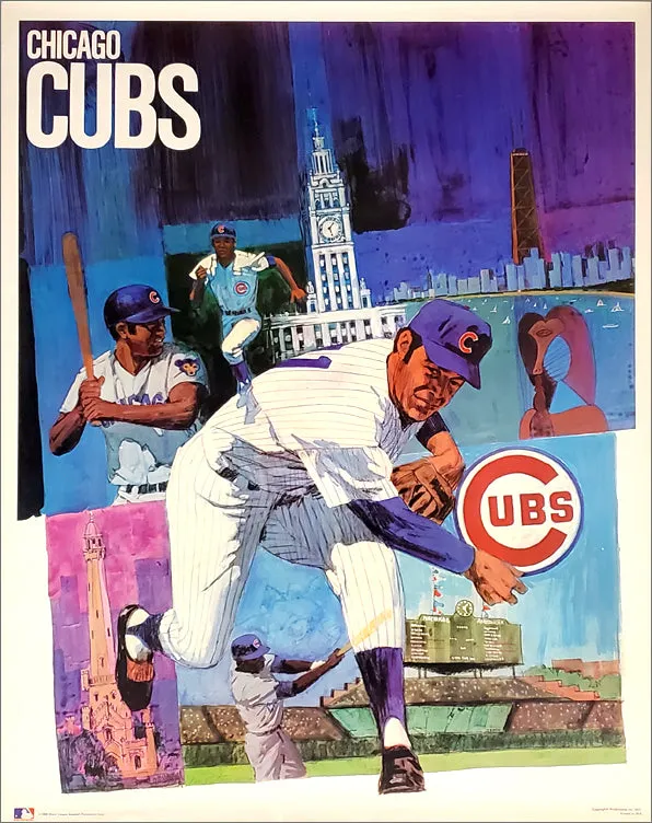 Chicago Cubs Classic MLB Baseball Team Theme Art Poster - ProMotions 1971