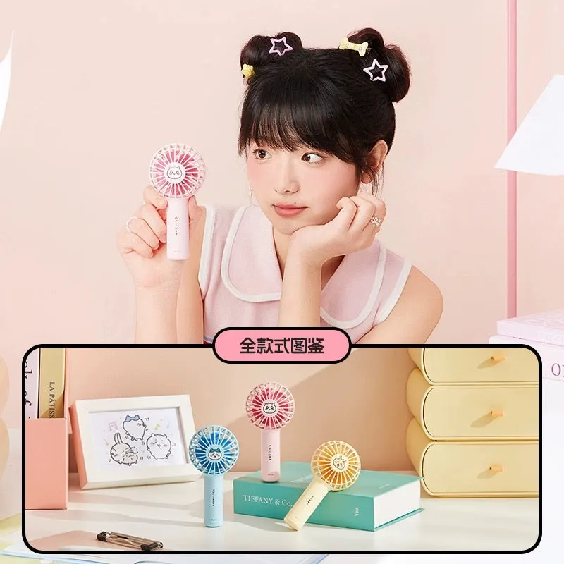 ChiiKawa X Miniso | ChiiKawa Hachiware Usagi Mini Fan - USB Handheld Fan Kawaii items Room Decoration doll