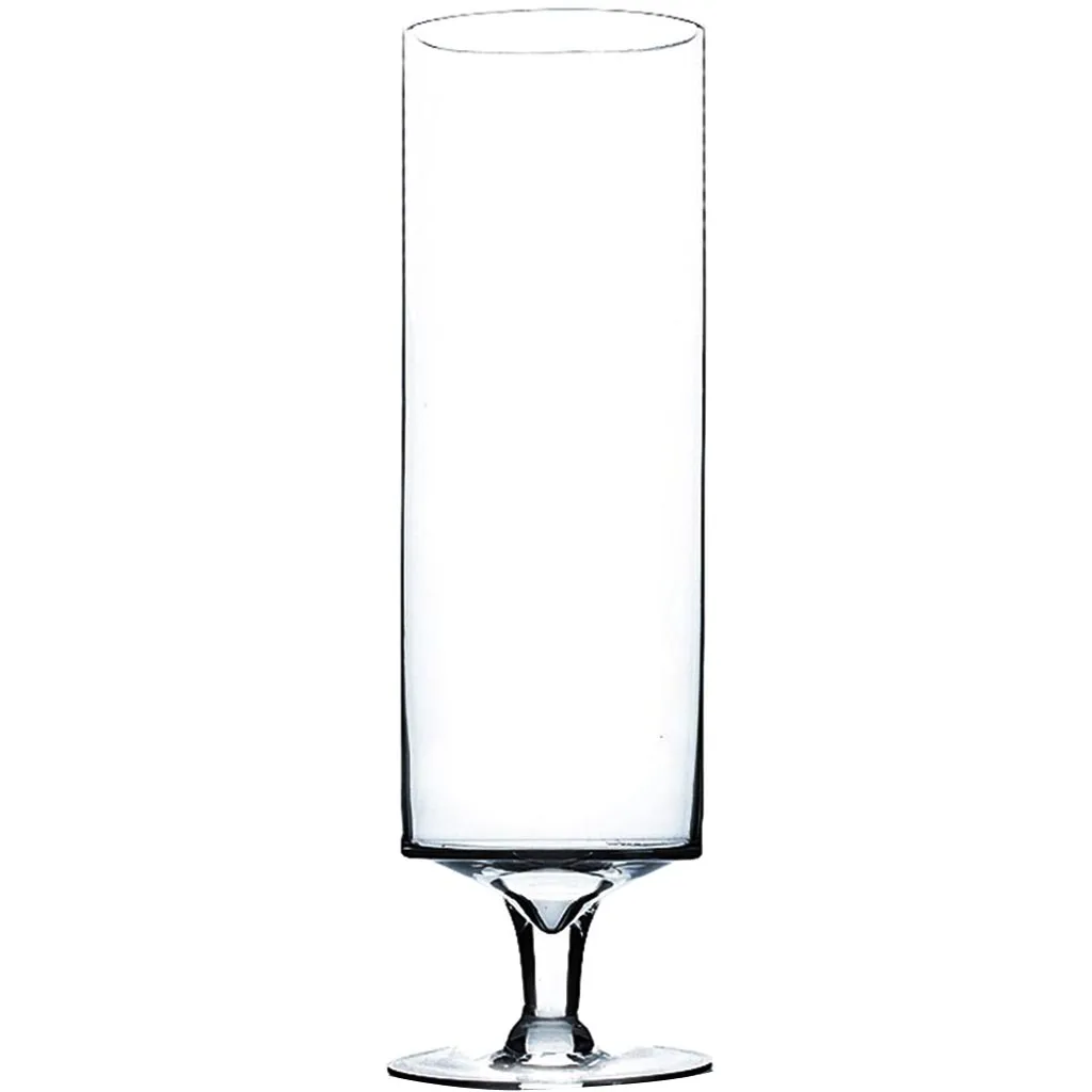 Clear Glass Wine Vase, H16in X L4in X W4in