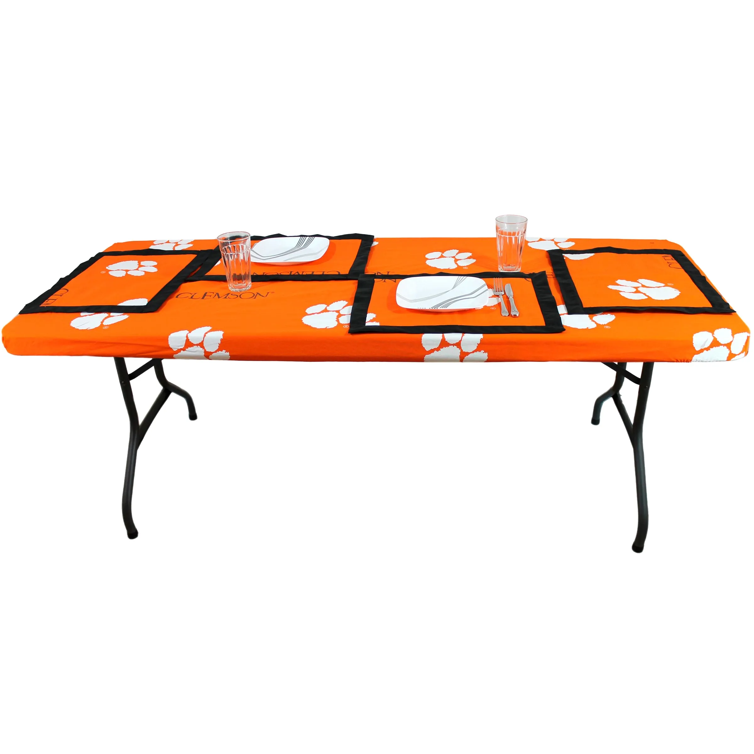 Clemson Tigers Placemat Set, Set of 4 Cotton and Reusable Placemats