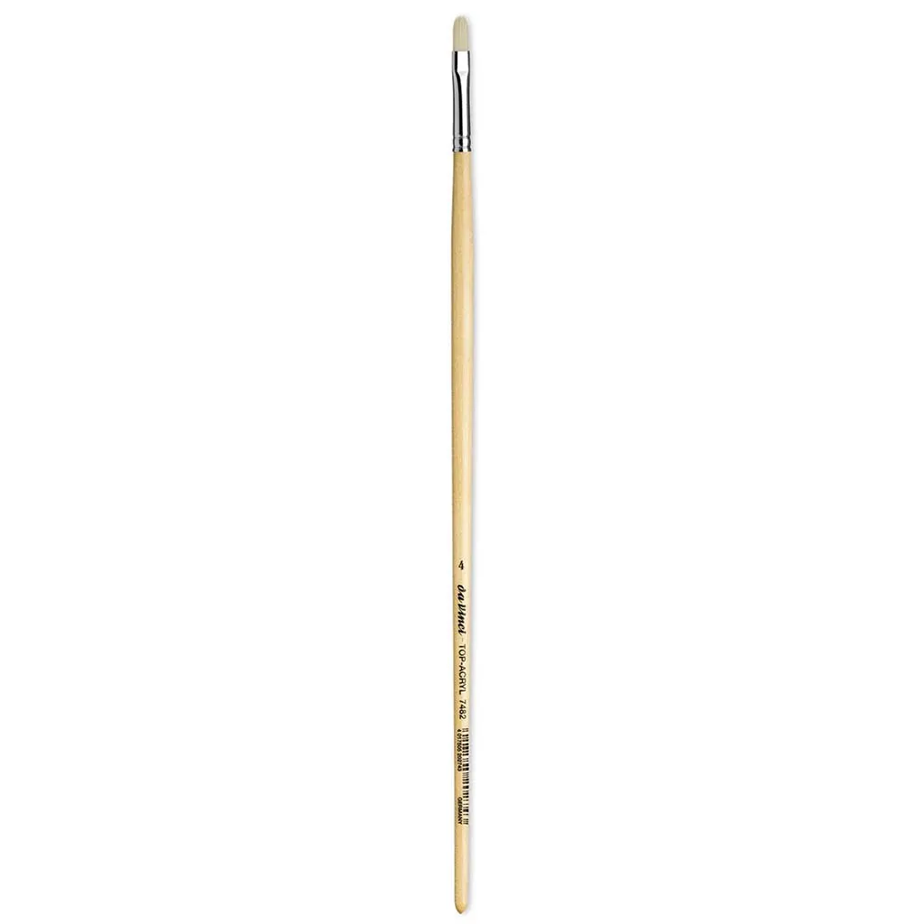 Da Vinci Top Acrylic Synthetic Brush Filbert Long Handle Size 4