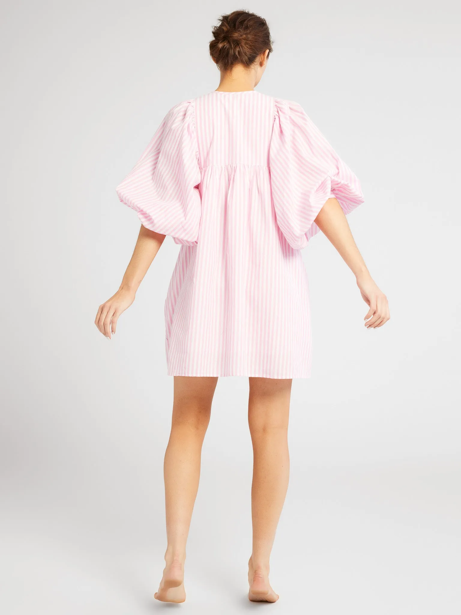 Daisy Dress in Bubblegum Stripe