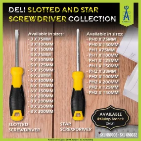 DELI DL633150 STAR SCREWDRIVER PH0 X 150MM