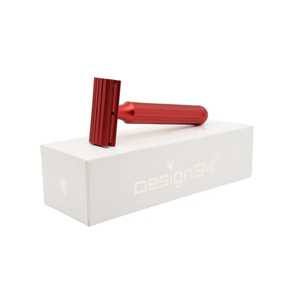 Design 94 - On Fire Red - Aluminum Double Edge Safety Razor