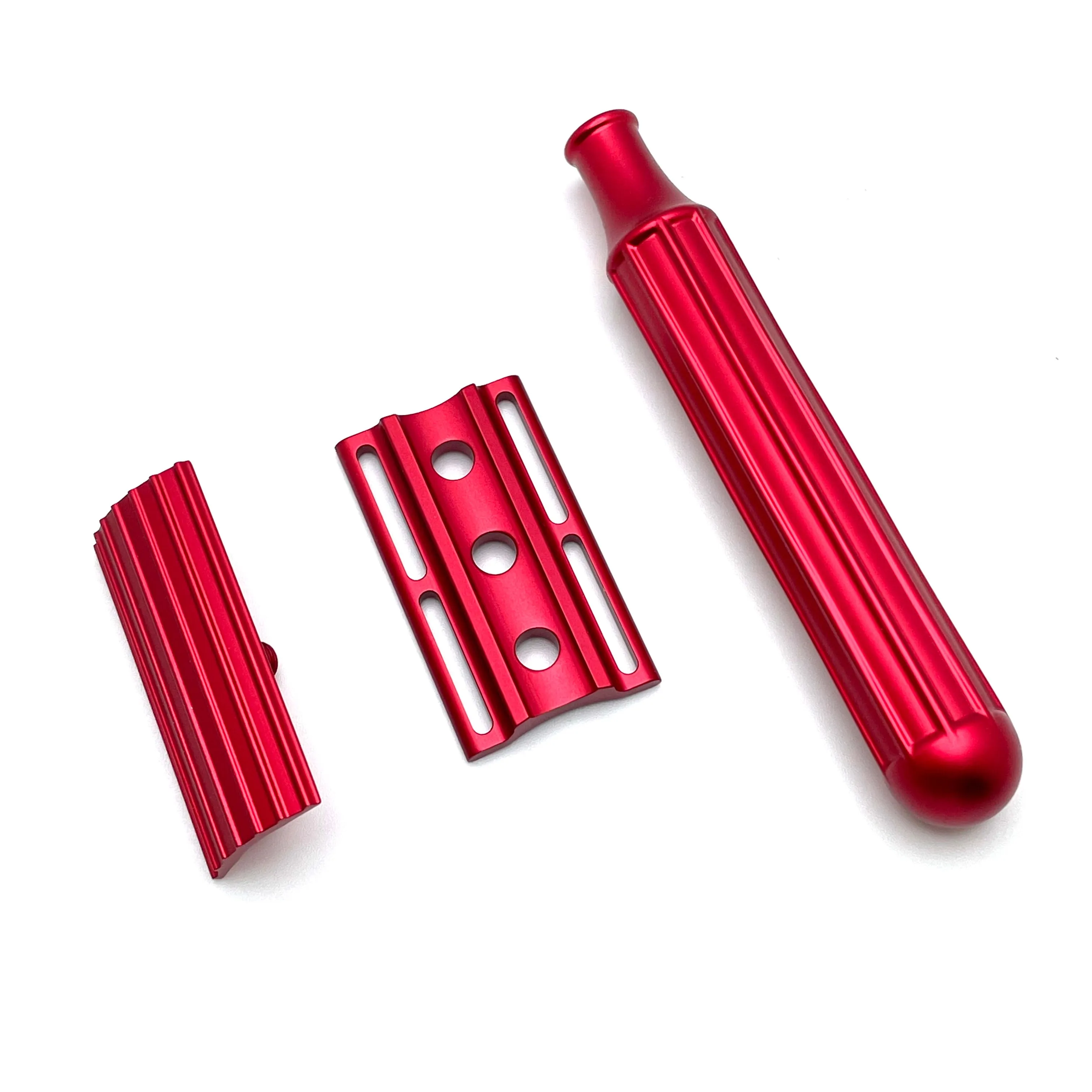 Design 94 - On Fire Red - Aluminum Double Edge Safety Razor