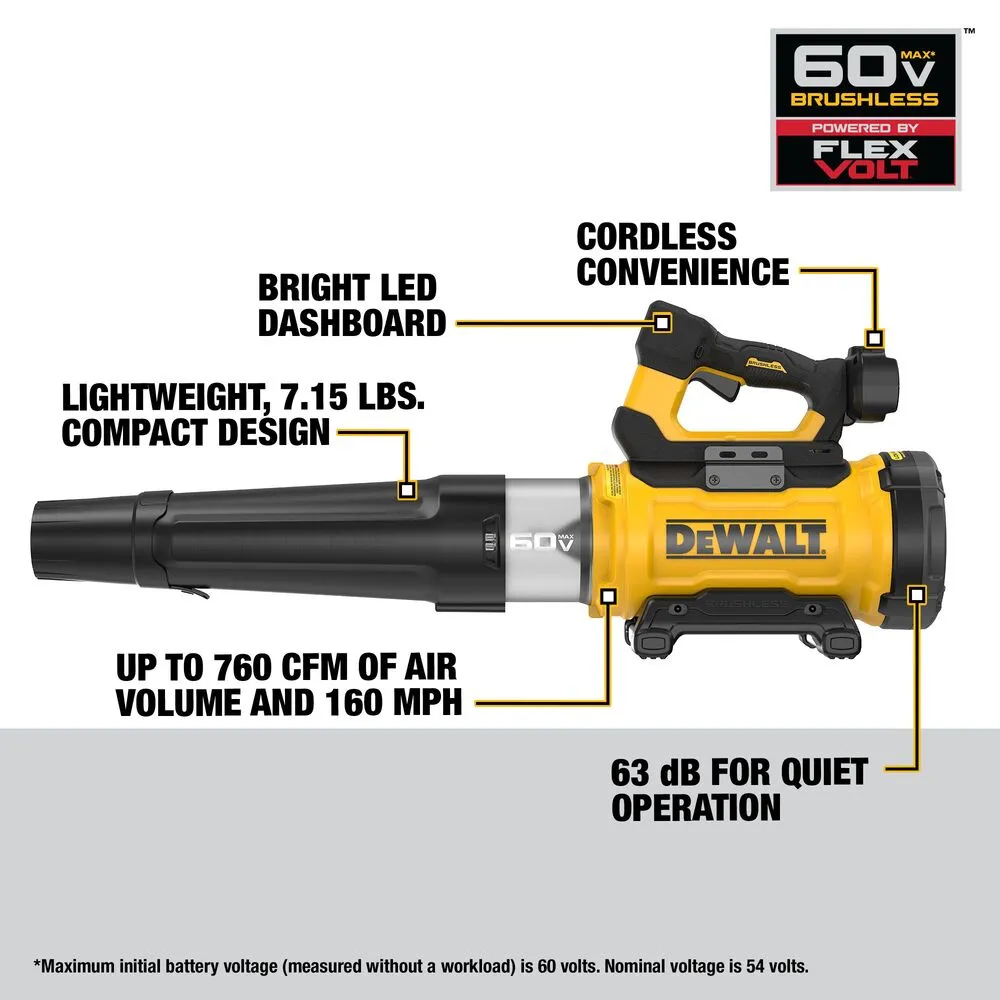 DeWALT DCBL777B 60V MAX Cordless Brushless High Power Blower - Bare Tool