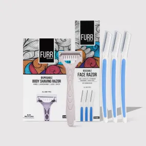 Disposable Body Razor & Reusable Face Razor