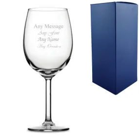 Engraved Primetime Bordeaux Wine Glass