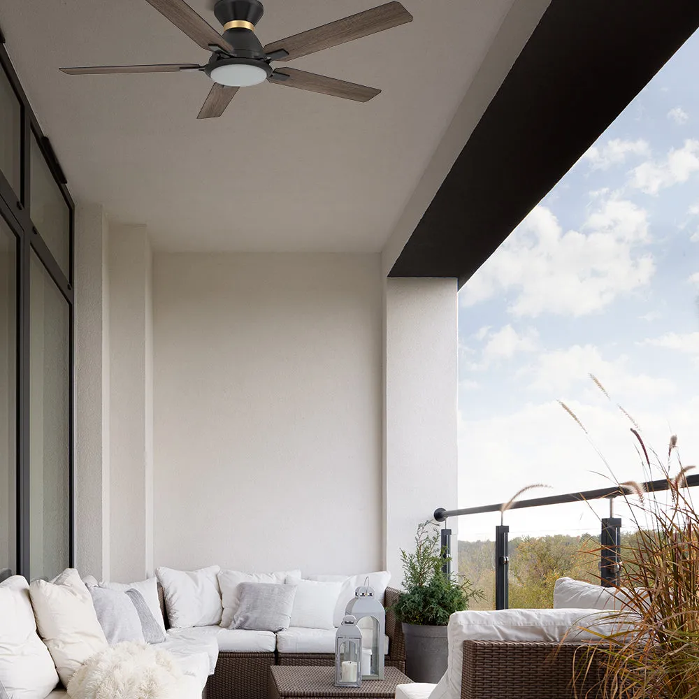 Essex Smart Low Profile Ceiling Fan with LED Light Outdoor/Indoor 52”